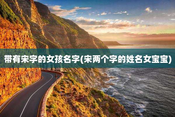 带有宋字的女孩名字(宋两个字的姓名女宝宝)