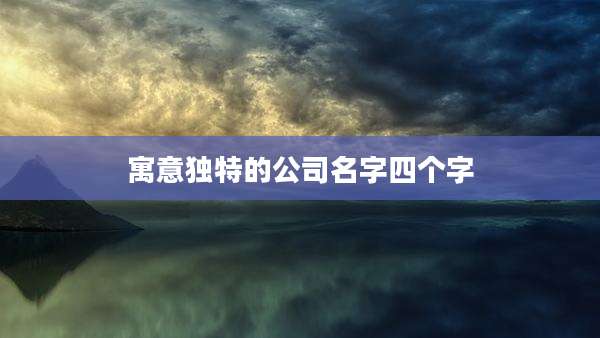 寓意独特的公司名字四个字