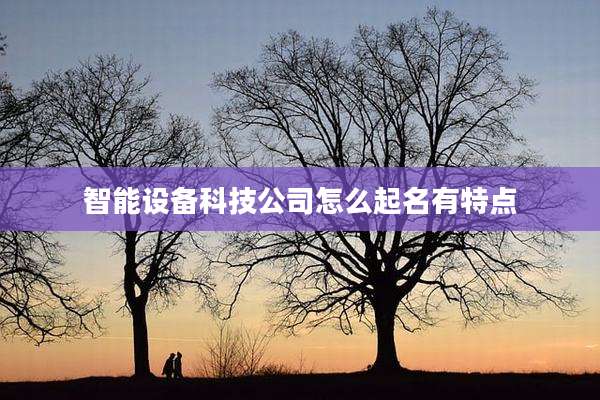 智能设备科技公司怎么起名有特点