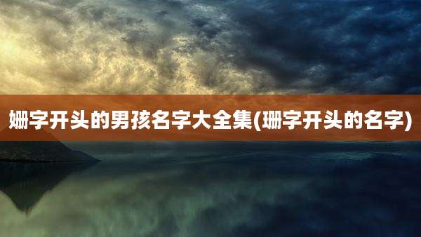 姗字开头的男孩名字大全集(珊字开头的名字)