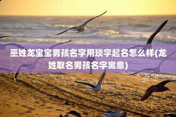 巫姓龙宝宝男孩名字用琰字起名怎么样(龙姓取名男孩名字寓意)