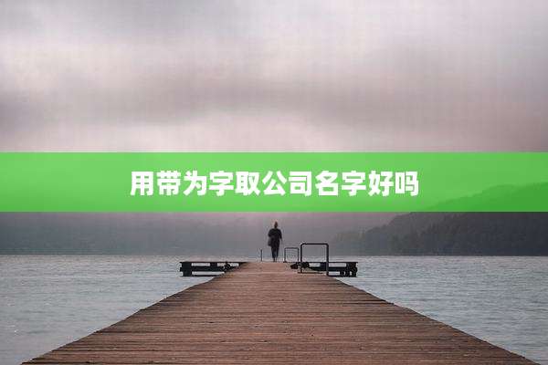 用带为字取公司名字好吗