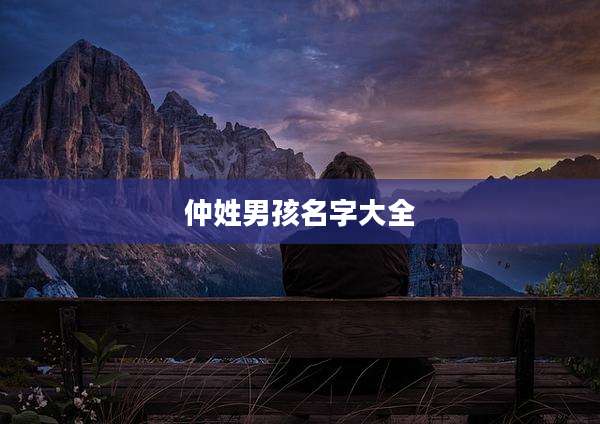 仲姓男孩名字大全