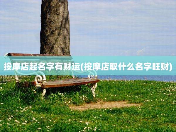按摩店起名字有财运(按摩店取什么名字旺财)