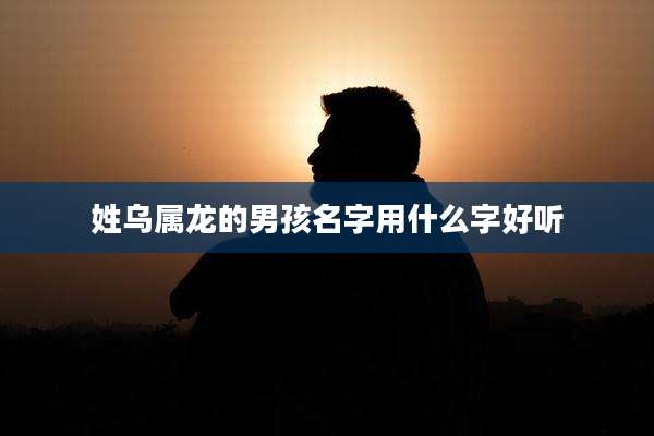 姓乌属龙的男孩名字用什么字好听