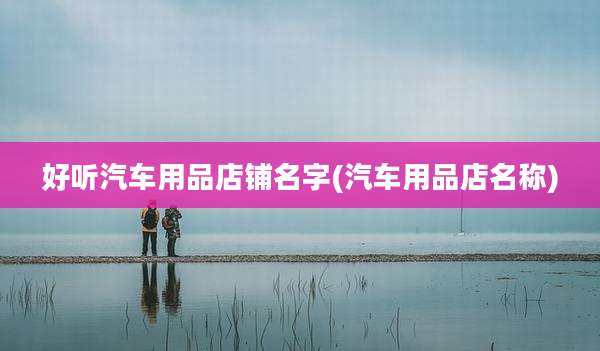 好听汽车用品店铺名字(汽车用品店名称)