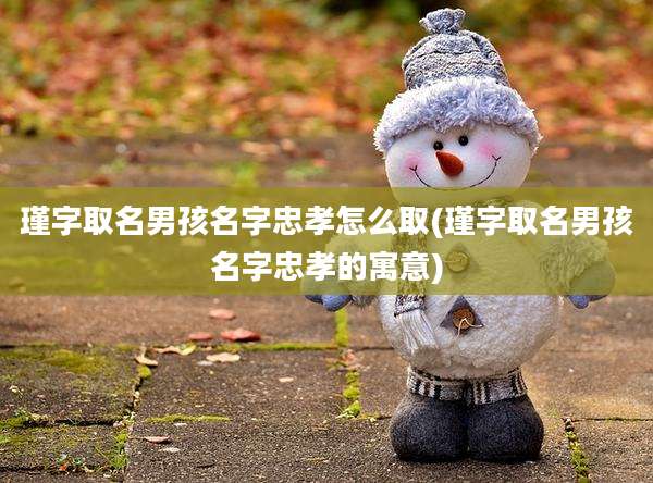 瑾字取名男孩名字忠孝怎么取(瑾字取名男孩名字忠孝的寓意)