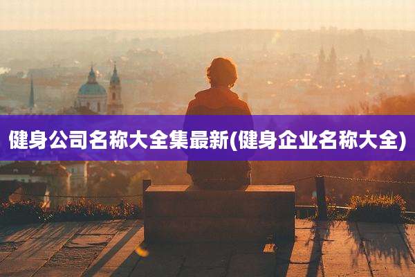 健身公司名称大全集最新(健身企业名称大全)