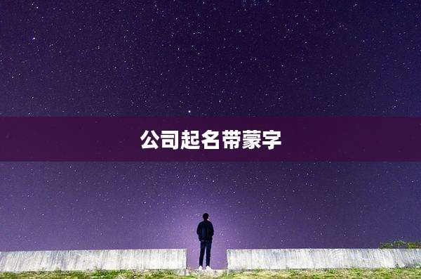 公司起名带蒙字