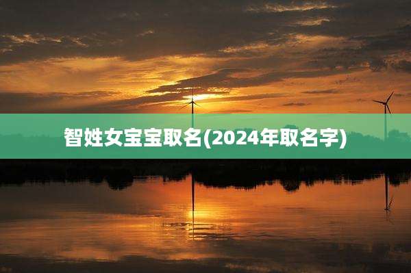 智姓女宝宝取名(2024年取名字)