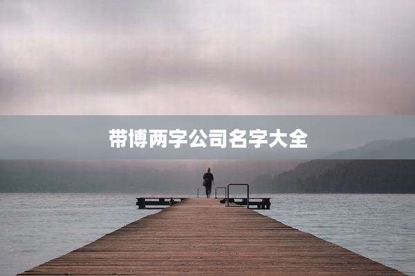 带博两字公司名字大全