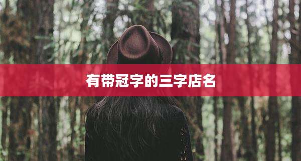 有带冠字的三字店名