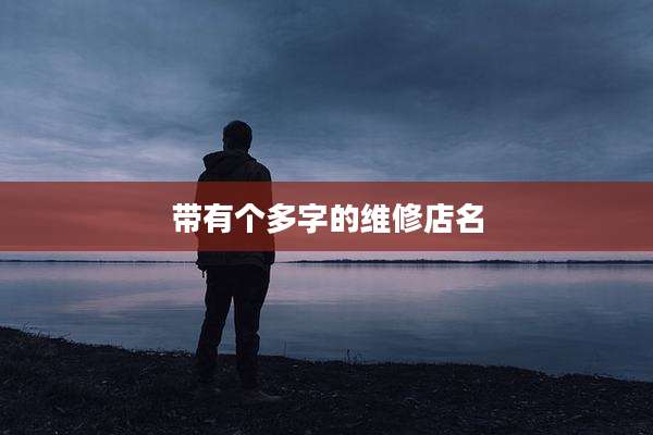 带有个多字的维修店名