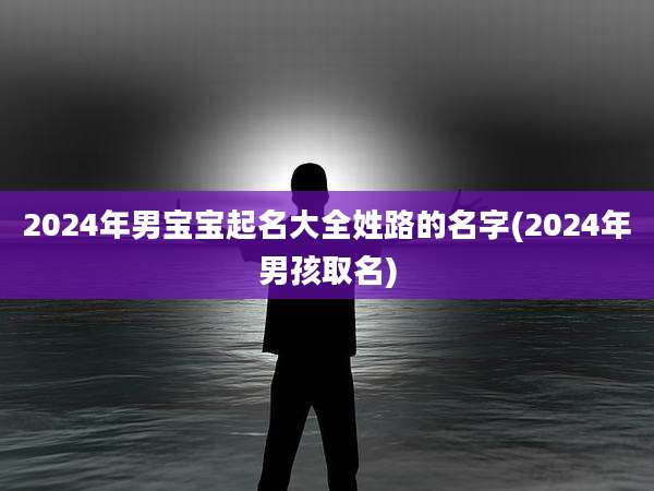 2024年男宝宝起名大全姓路的名字(2024年男孩取名)