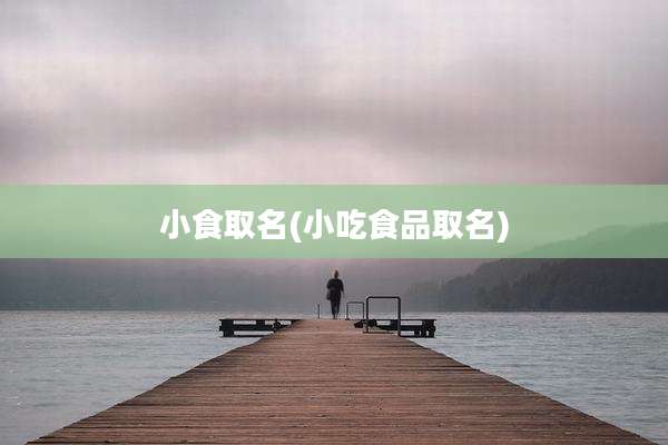 小食取名(小吃食品取名)