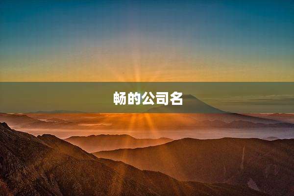 畅的公司名