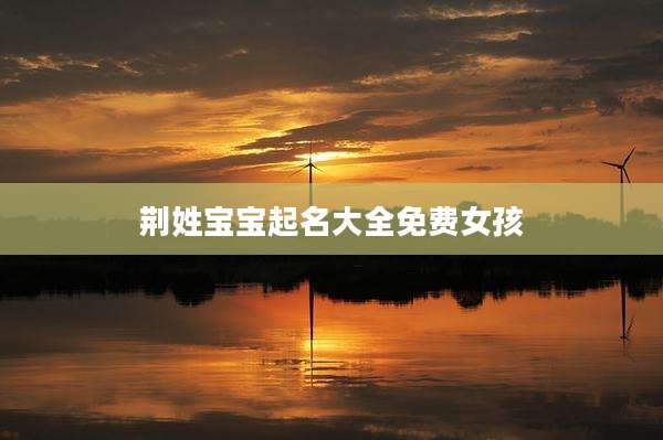 荆姓宝宝起名大全免费女孩