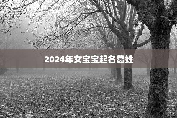 2024年女宝宝起名葛姓