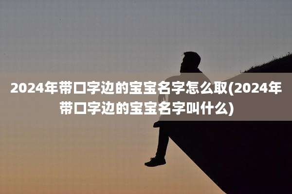 2024年带口字边的宝宝名字怎么取(2024年带口字边的宝宝名字叫什么)