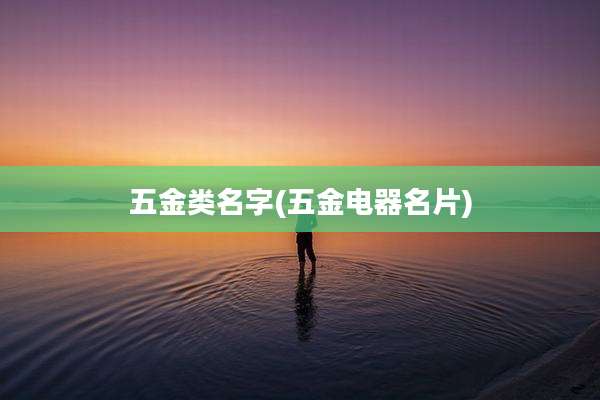 五金类名字(五金电器名片)