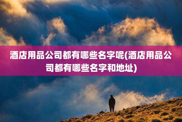 酒店用品公司都有哪些名字呢(酒店用品公司都有哪些名字和地址)