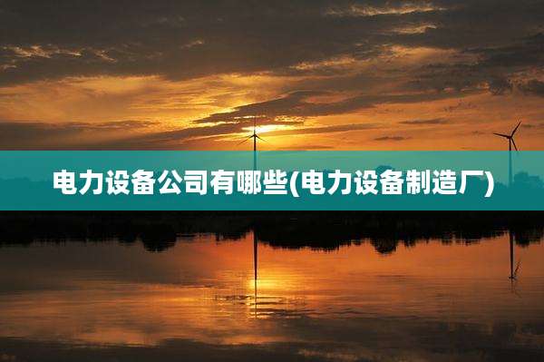 电力设备公司有哪些(电力设备制造厂)