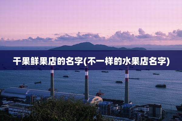 干果鲜果店的名字(不一样的水果店名字)