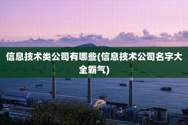 信息技术类公司有哪些(信息技术公司名字大全霸气)