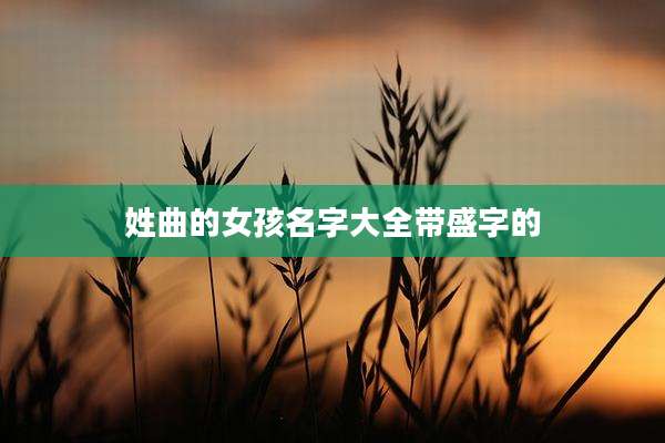 姓曲的女孩名字大全带盛字的