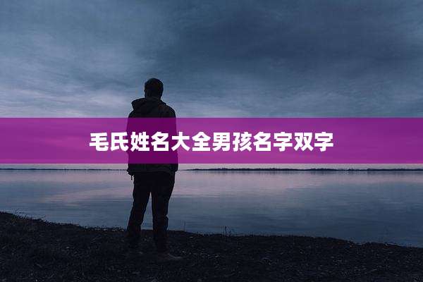 毛氏姓名大全男孩名字双字