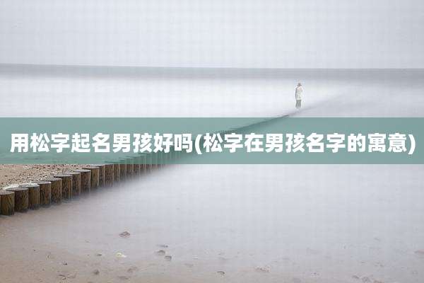 用松字起名男孩好吗(松字在男孩名字的寓意)