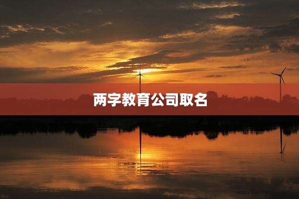 两字教育公司取名