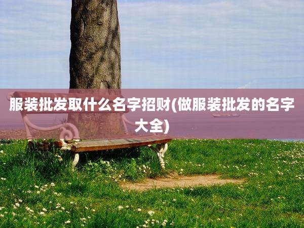 服装批发取什么名字招财(做服装批发的名字大全)