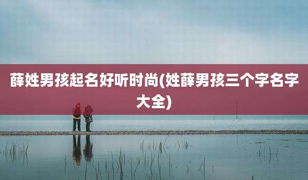 薛姓男孩起名好听时尚(姓薛男孩三个字名字大全)