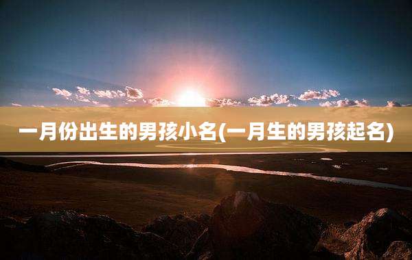 一月份出生的男孩小名(一月生的男孩起名)