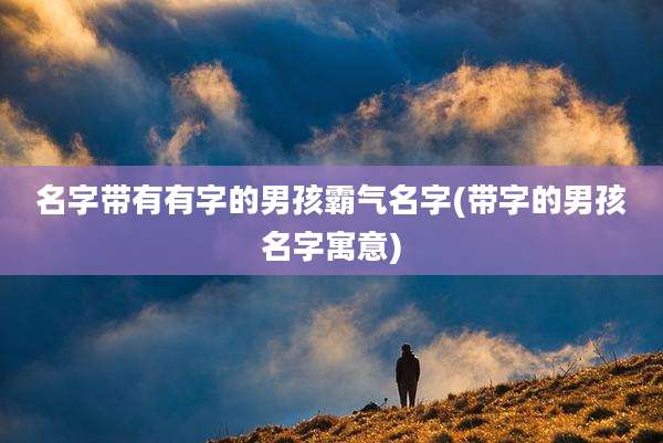 名字带有有字的男孩霸气名字(带字的男孩名字寓意)
