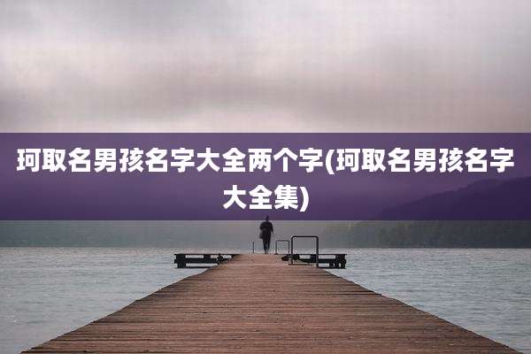 珂取名男孩名字大全两个字(珂取名男孩名字大全集)