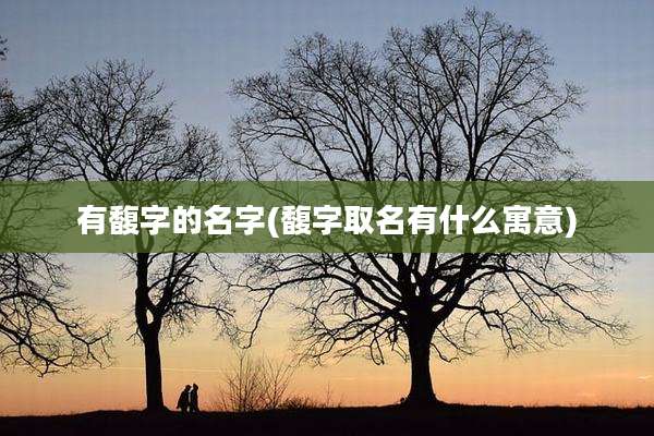 有馥字的名字(馥字取名有什么寓意)