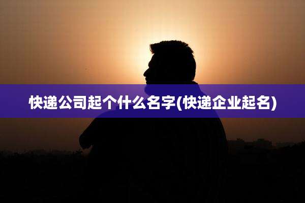 快递公司起个什么名字(快递企业起名)