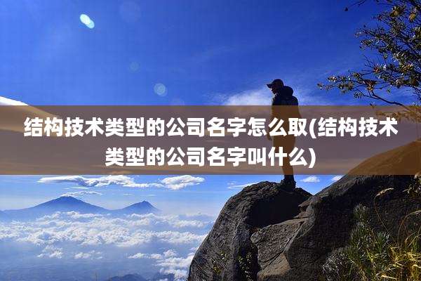 结构技术类型的公司名字怎么取(结构技术类型的公司名字叫什么)