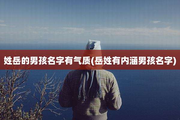 姓岳的男孩名字有气质(岳姓有内涵男孩名字)