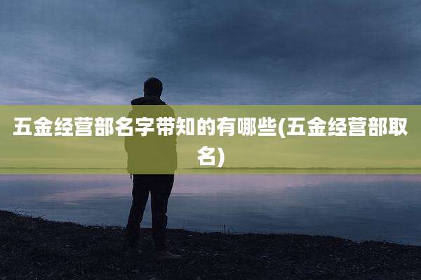五金经营部名字带知的有哪些(五金经营部取名)