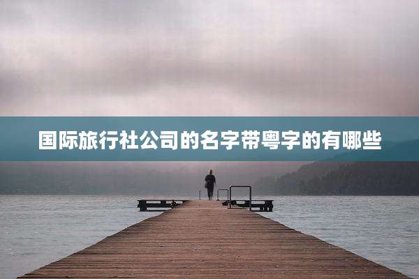 国际旅行社公司的名字带粤字的有哪些