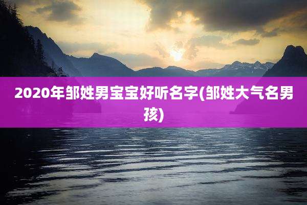 2020年邹姓男宝宝好听名字(邹姓大气名男孩)