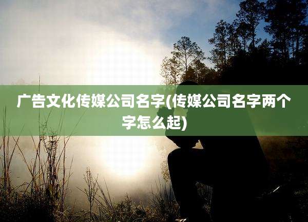 广告文化传媒公司名字(传媒公司名字两个字怎么起)