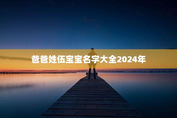 爸爸姓伍宝宝名字大全2024年
