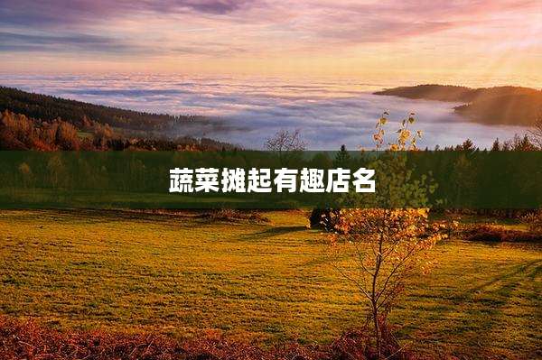 蔬菜摊起有趣店名