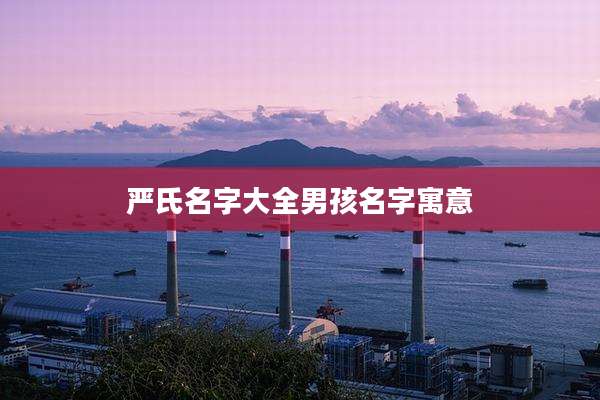 严氏名字大全男孩名字寓意