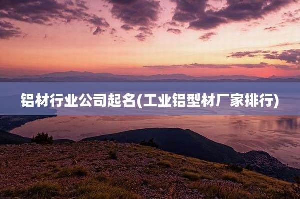 铝材行业公司起名(工业铝型材厂家排行)