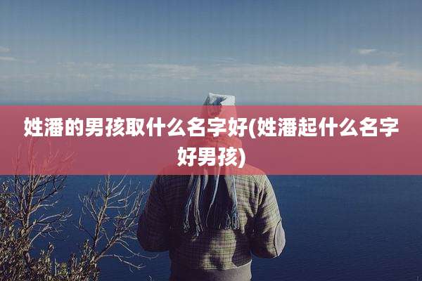 姓潘的男孩取什么名字好(姓潘起什么名字好男孩)